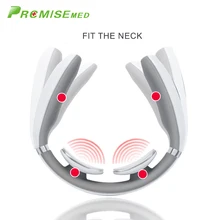 pr+mise Electric Pulse Back and Neck Massager Far Infrared Heating Pain Relief Tool Health Care Multifunctional Physiotherap