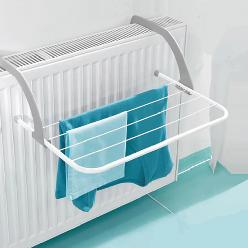 

Balcony Folding Drying Rack Clothes Hanger Shoe Metal Cloth Storage Rack Kitchen Towel Holder Radiator Shelf Bathroom Accessorie
