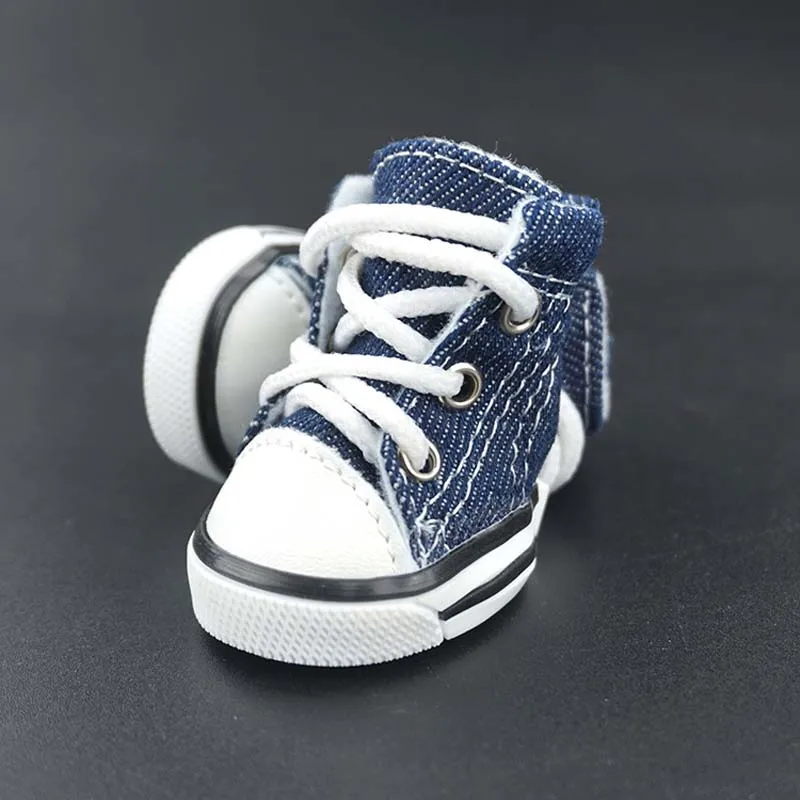 Di modo Freddo Jean Cucciolo Scarpe Stivali Forniture Lace Up Per Il Tempo Libero A Piedi Sport Esercizio Fisico Chihuahua Cane Gatto Scarpe Stivaletti 10E