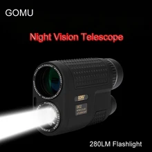GOMU 8×32 Night Vision Monocular Telescope Multifunctional Compact telescope scope Built-in Rechargeable Flashlight for Hunting