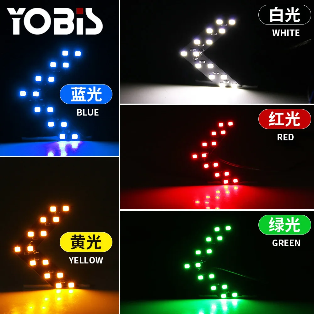 

2 pieces Hidden LED Steering Light for Rearview Mirror of Automobile 14SMD LED Arrow Indicator