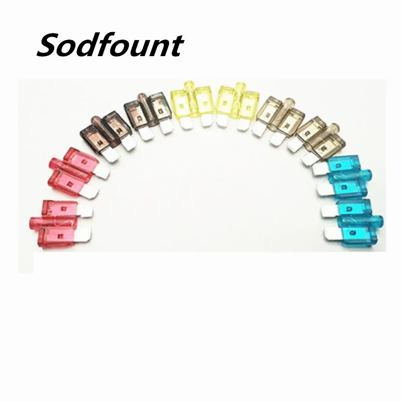 

10/20pcs medium type Automotive Fuse With Indicator Light Pilot Lamp Fuse With Fusing indication 4A 5A 7.5A 10A 15A 20A -40A