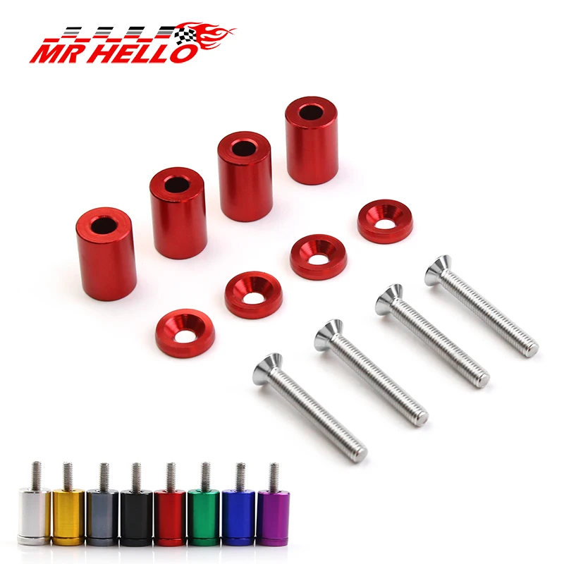 Universal Racing Aluminum 1" Billet Hood Vent Spacer Riser Kits For All Turbo / Engine/Motor Swap 6mm hood pins kit hood release latch repair kit hood release lever grip air vent outlet cover