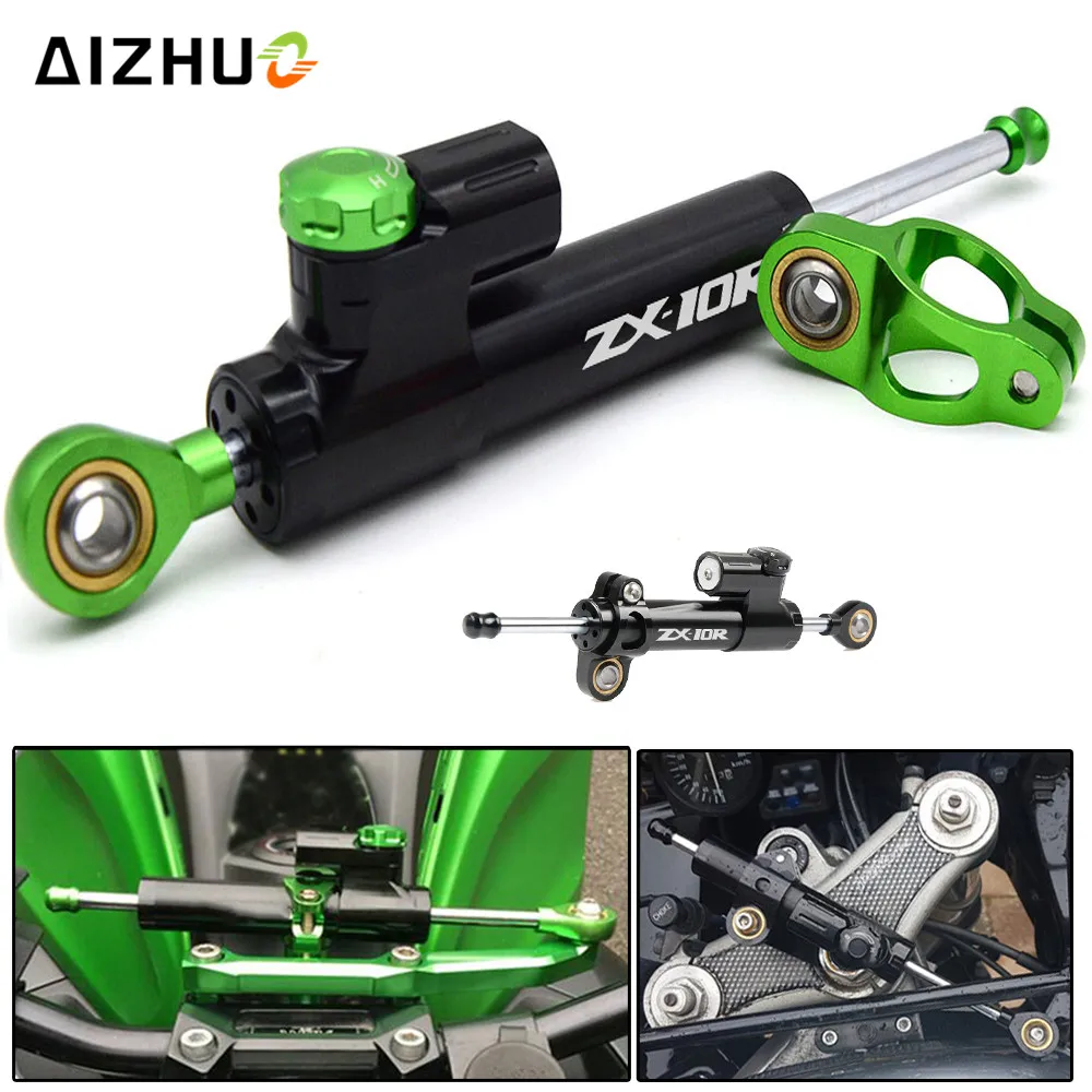 CNC Aluminum ZX10R Motorcycle Steering Stabilizer Damper Safety Control