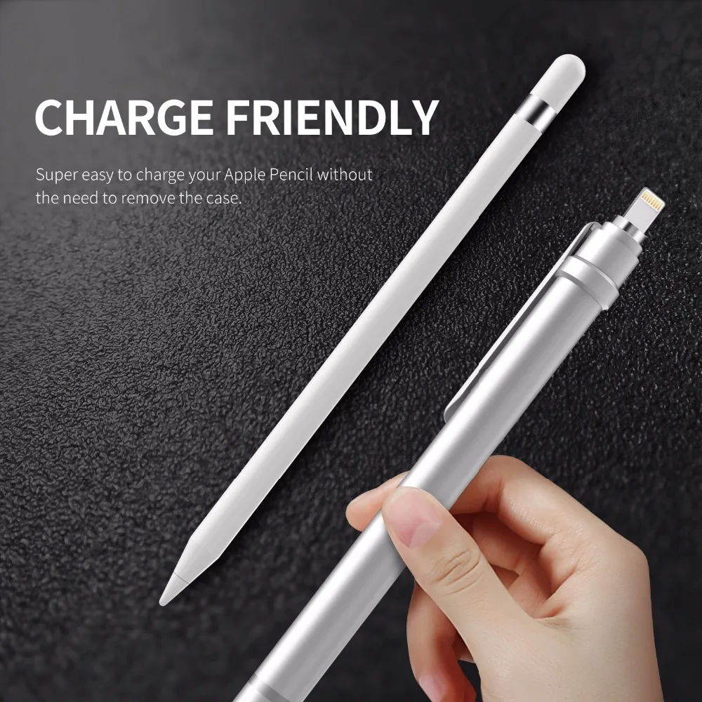 Алюминиевый Чехол для карандаша MoKo совместимый с Apple Pencil Встроенный зажим чехол