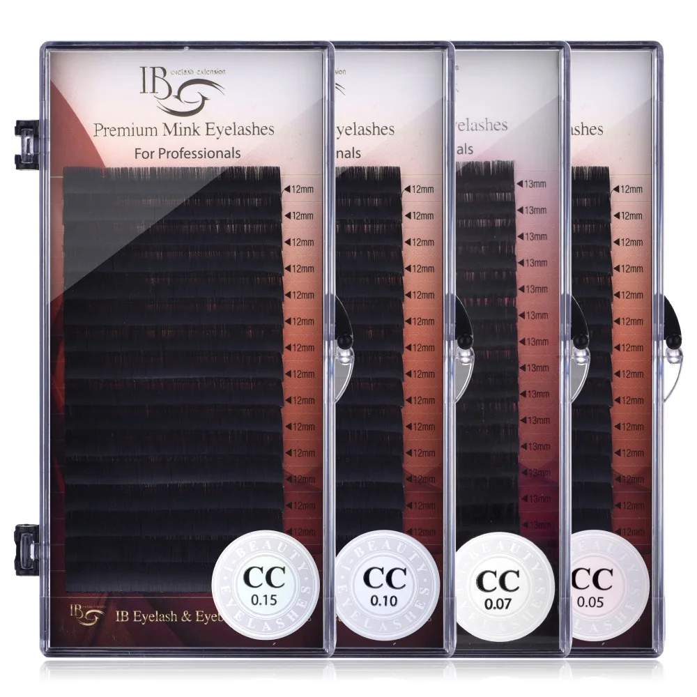 I Beauty Lashes 8mm-16mm Individual Eyelash Extension ib Premium Real Mink Eyelashes CC curl Volume Lashes ibeauty Eyelash Glue
