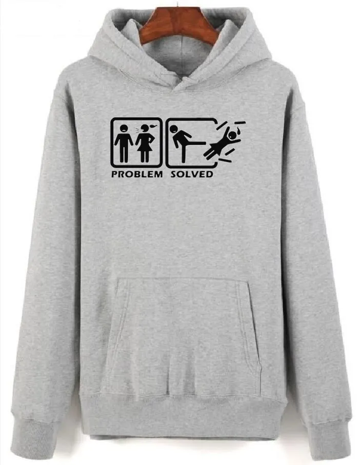 Problem Solved FOOTBALL Hoodie Dads Marriage Fathers Day Present Hoody Top