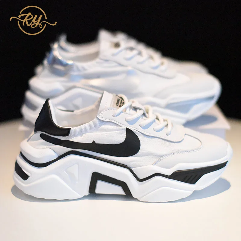 

RY-RELAA women sneakers 2018 women designer sneakers women Genuine Leather platform white shoes brand ins style Pigskin shoes