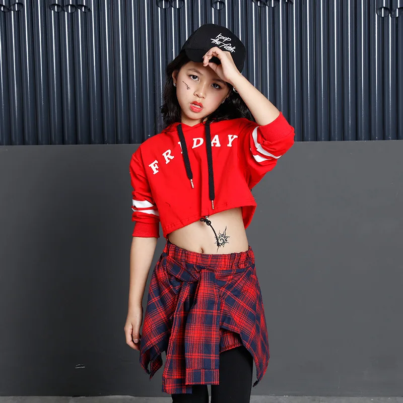 

New Girl Hip Hop Street Dance Jazz Dance Costume Modern Dance Performance Clothing Suit Girls Children Street Dance