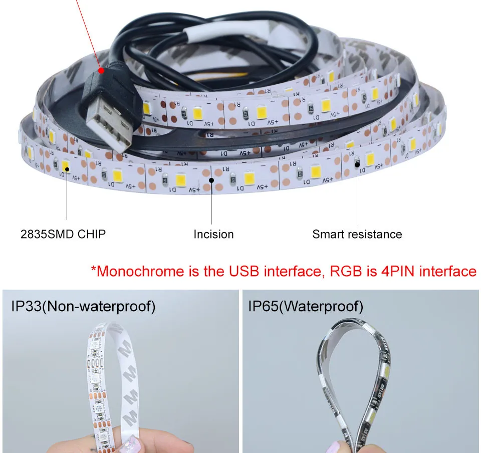 USB led strip light 5050SMD7