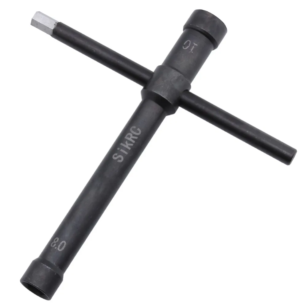 Steel Cross Wrench 8mm & 10mm Sleeve w/ 5mm Allen Hex Socket Hex Driver