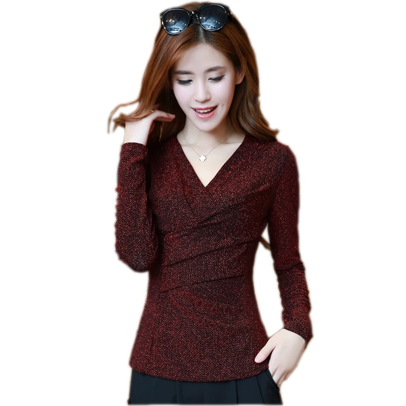 Fashion Autumn Winter Blouses Women Shirts OL Long Sleeve Women Tops ...