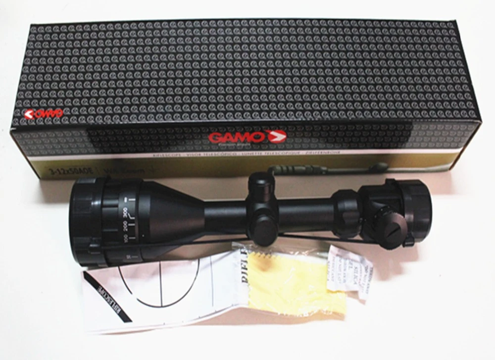 New Gamo 3-12x50 Ao Red & Green Illuminated Reticle Air Rifle Optics ...