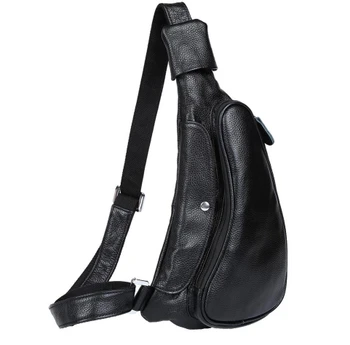 

men's News Real Genuine Cow Leather Chest Bags Belt For Men For Women Crossbag Bag male Chest Bag man shoulder Messenger bag