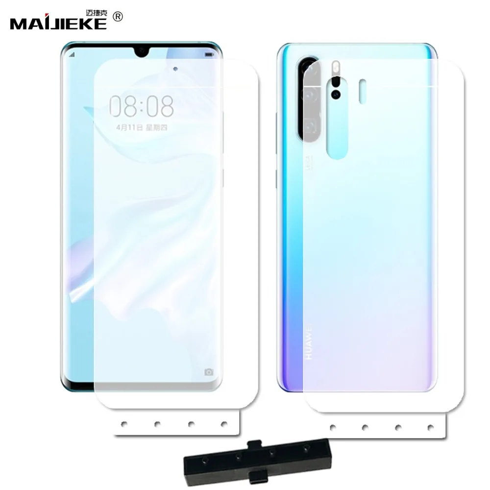 2PCS HD Soft Hydrogel Front+Back Full Cover Screen Protector Film For Huawei P30 pro P30 lite TPU nano film not glass