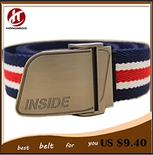 Hot sell 2014 Men Brand Striped Canvas Belts High Quality Male Strap Military Belt Men's tTicken Canvas Belt Automatic