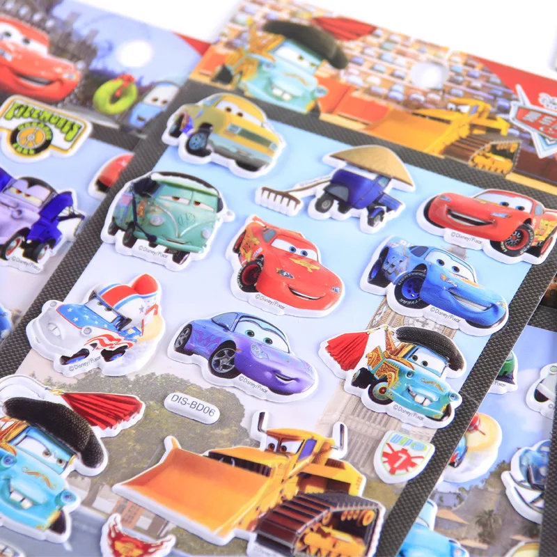 Дисней Дети мультфильм молния McQueen стерео 3d наклейки для детского сада награда наклейки автомобиль мобилизация дети наклейки игрушка