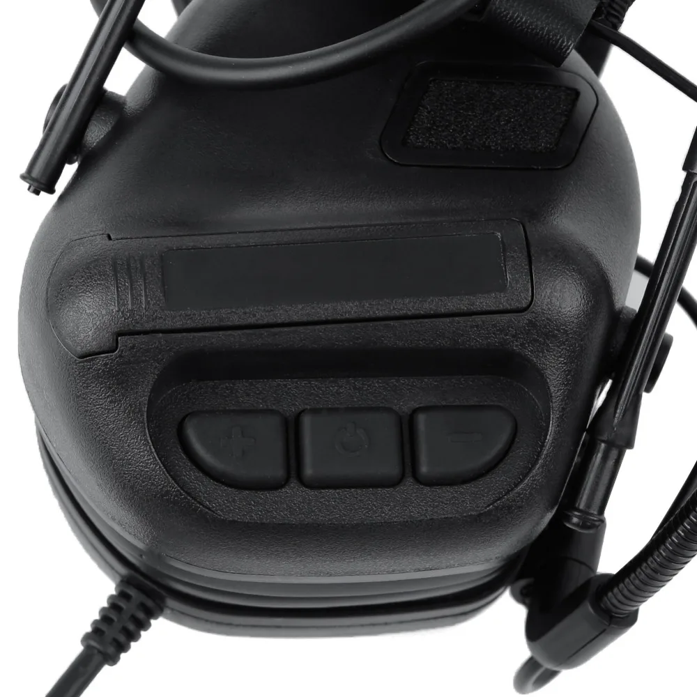 Caça tático Airsoft Fone De Ouvido Head-mounted
