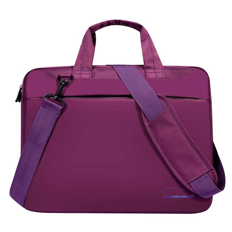 

Laptop bag case 17 " Nylon airbag shoulder handbag computer bags Waterproof Messenger Women men Notebook bag Purple with Airbag
