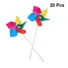 20 шт. пластиковая ветряная мельница Красочные Портативные забавные легкие игрушки для детей на открытом воздухе для мальчиков и девочек