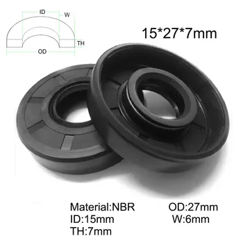 

20pcs/NBR Shaft Oil Seal TC-15*27*7 Rubber Covered Double Lip With Garter Spring/consumer product