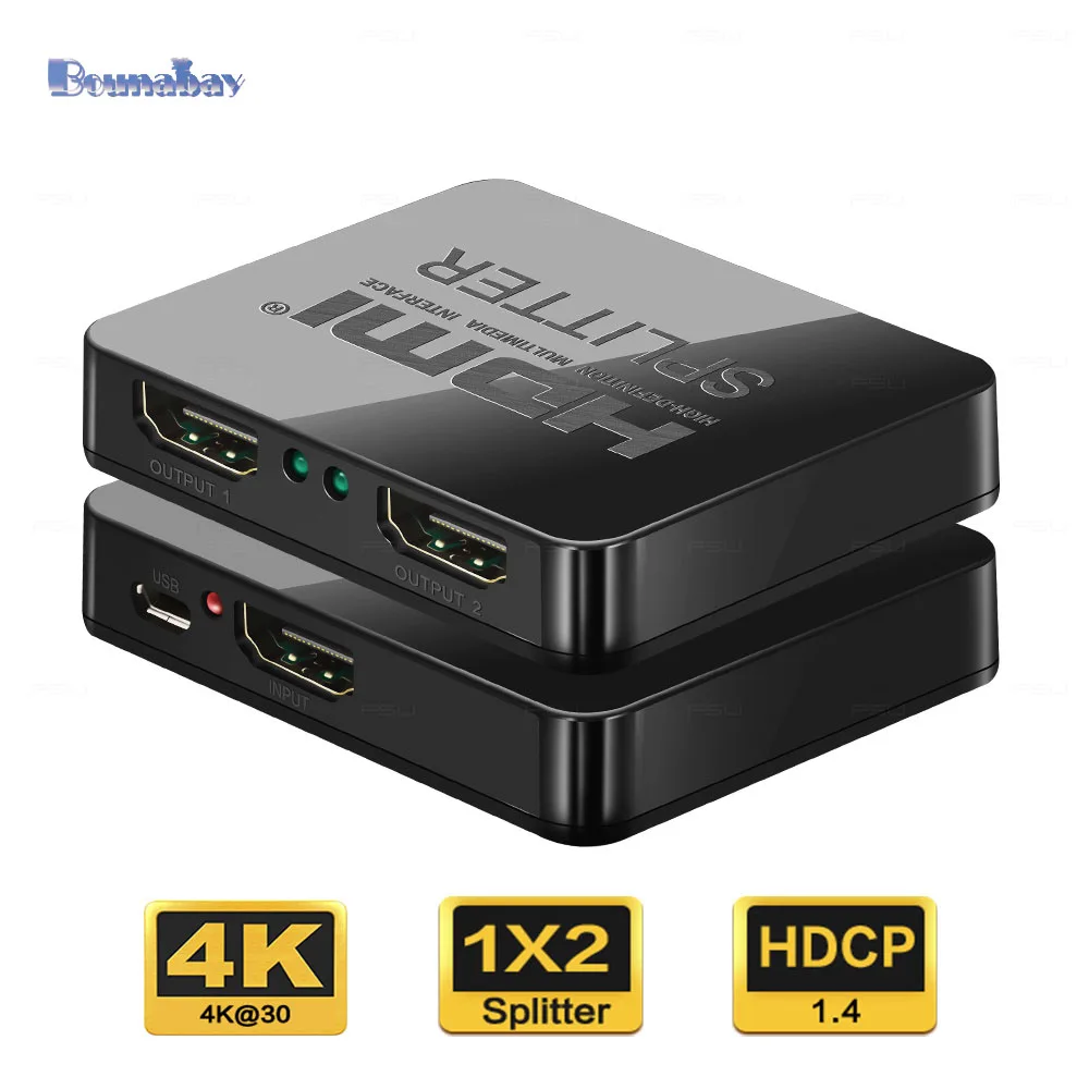 HDCP 4K HDMI разделитель Full HD 1080p видео переключатель 1X2 сплит 1 в 2 усилитель двойной