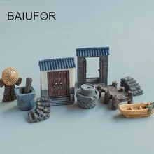 32 styles Mini Resin Crafts Decoration Pastoral Models Terrariums Figurine Miniature Fairy Figurines Micro Landscape Accessories
