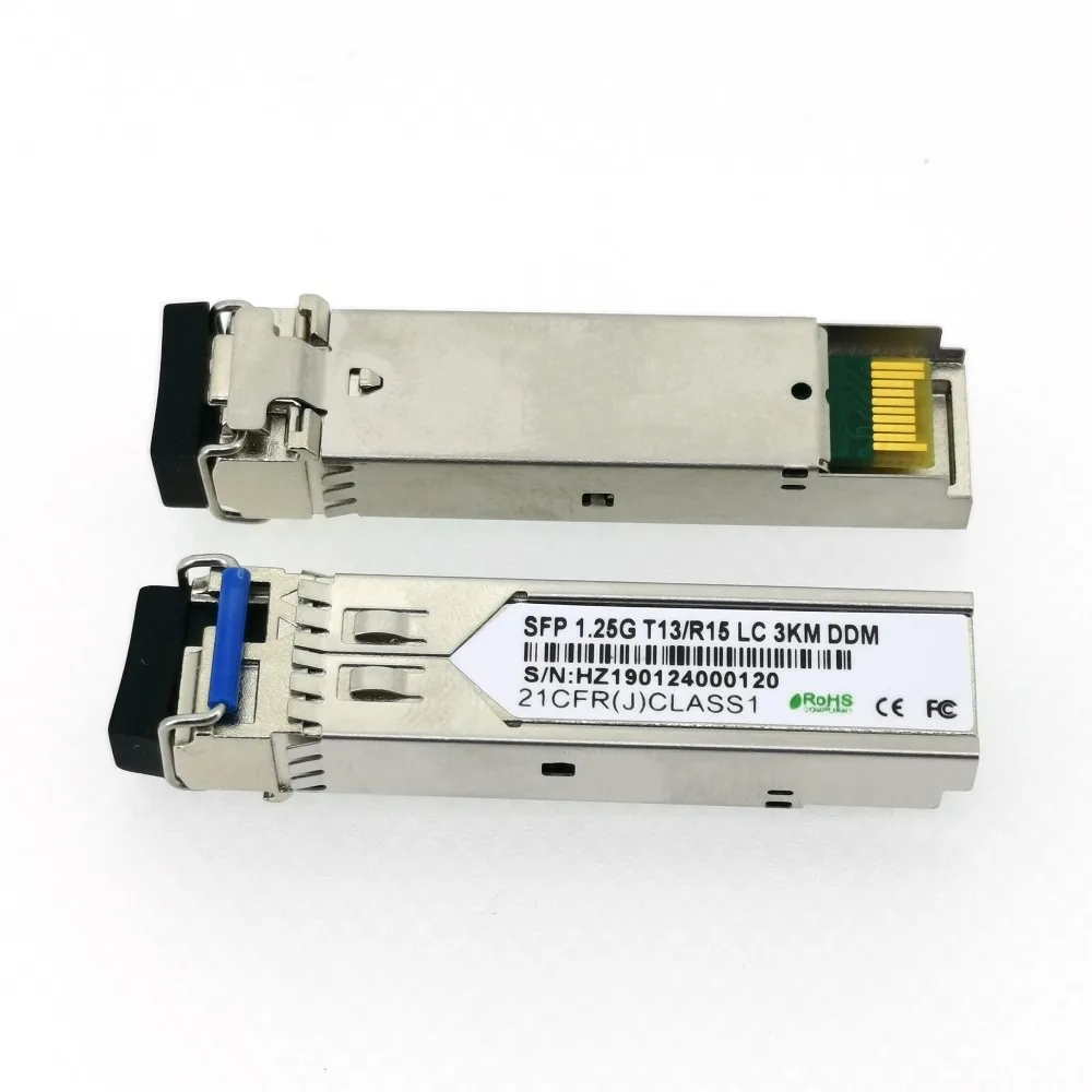 GIBC SFP LC 1,25 ГБ/сек. 3 км LC волоконный sfp горячий Подключаемый модуль BiDi 1310 нм/1550 нм 3 км WDM SFP модуль LC коммутатор совместим