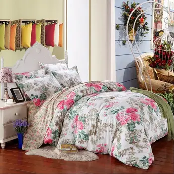 

King Twin Full Queen 4pcs Beding Sets Flower Printed Bedding Sets Bed Clothes Bedding Set Many Colors