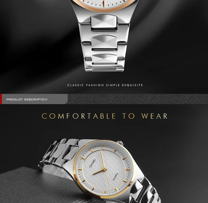Женские часы SKMEI брендовые модные повседневные водонепроницаемые кварцевые часы женские наручные часы из нержавеющей стали Relogio Feminino