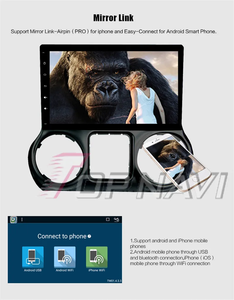 car multimedia player For Jeep Wrangler 2014