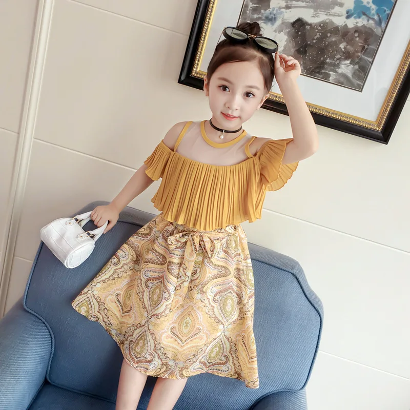 Floerns Vestido Floral Bohemio De Verano Para Niñas, Manga Corta