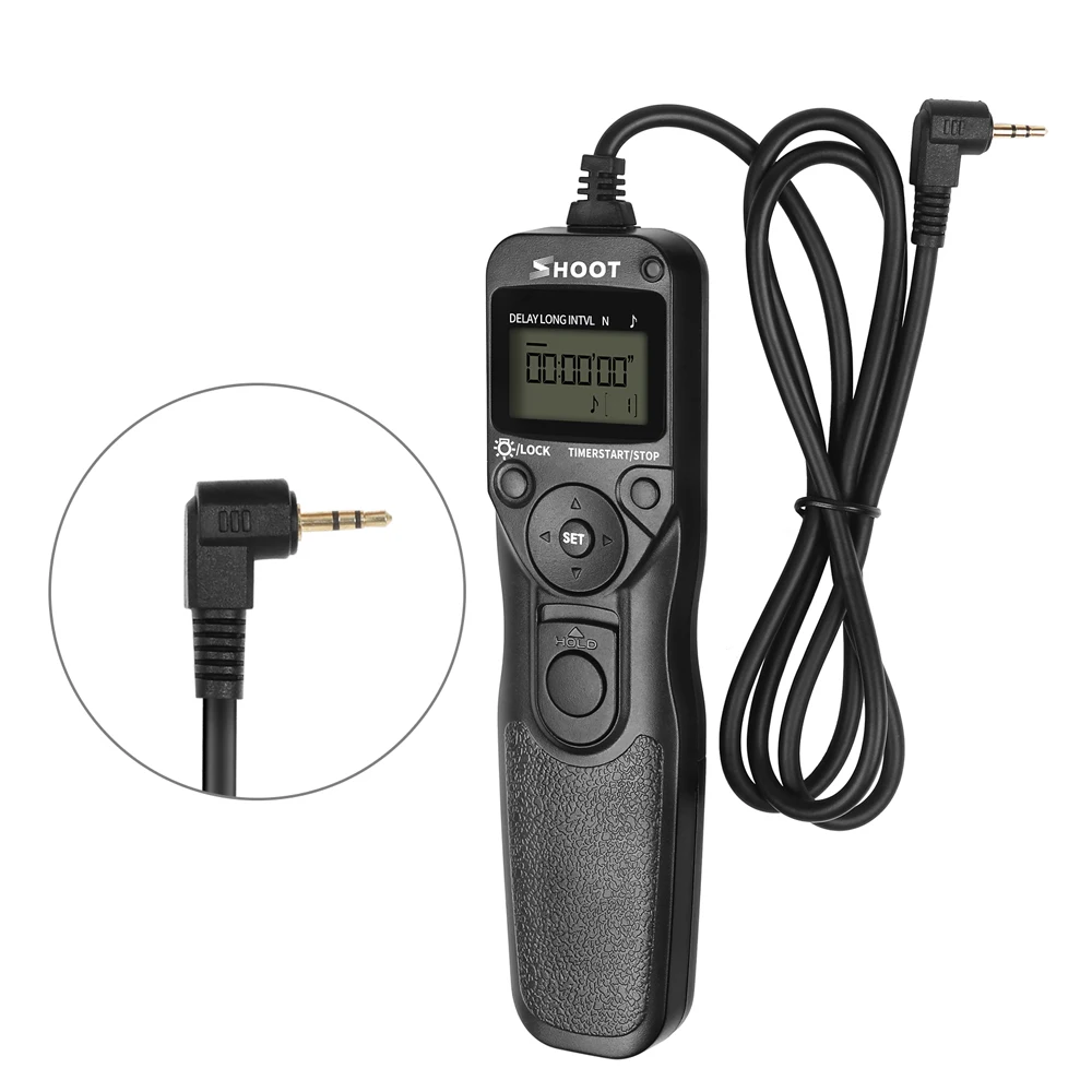 SHOOT RS 60E3 LCD Time Shutter Release Remote Control for Canon EOS
