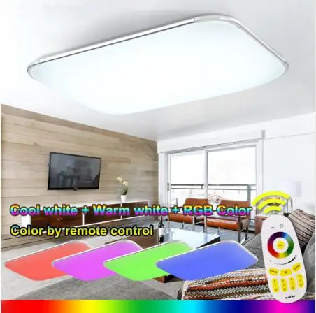 NEW Modern LED Ceiling Light With 2.4G RF Remote Group Controlled Dimmable Color Changing Lamp For Livingroom Bedroom