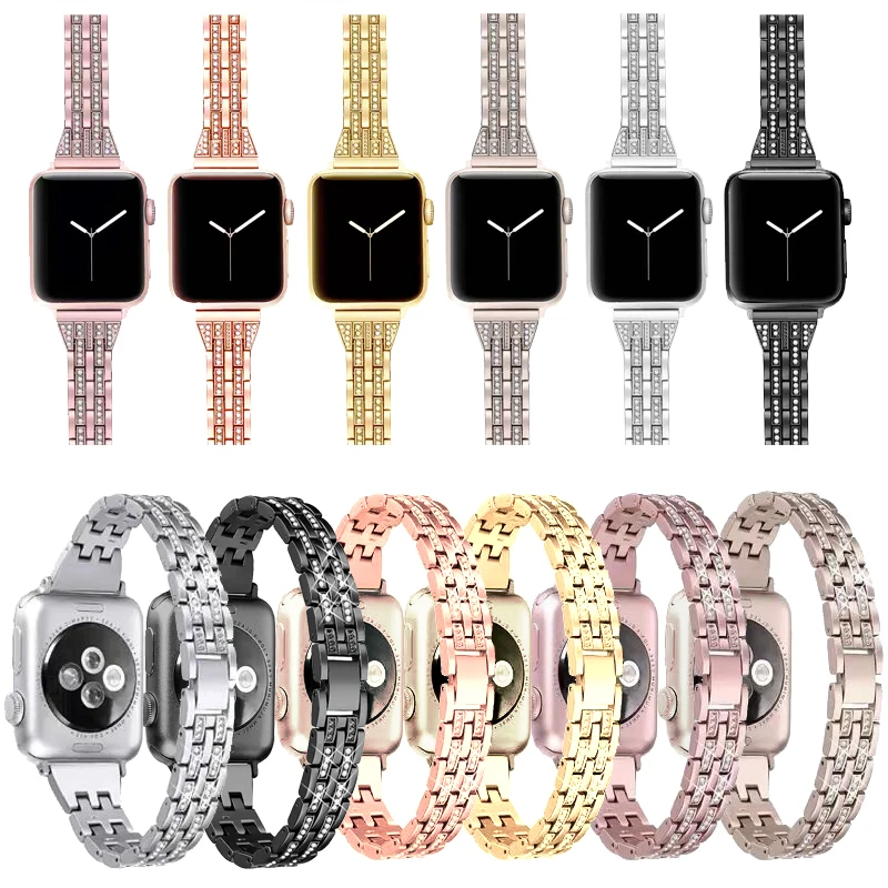 

2019 Newest Diamond Band for Apple Watch Series 4 3 2 1 Strap for Iwatch 38mm 42mm 40mm 44mm