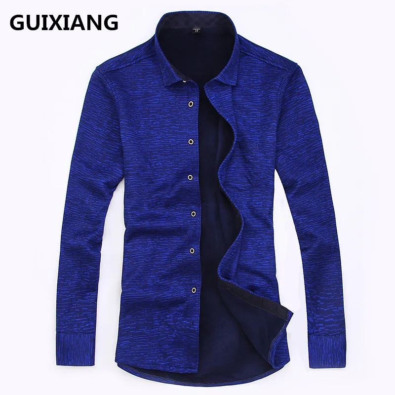 2017 winter shirt men's casual fashion cotton long sleeved shirts men's