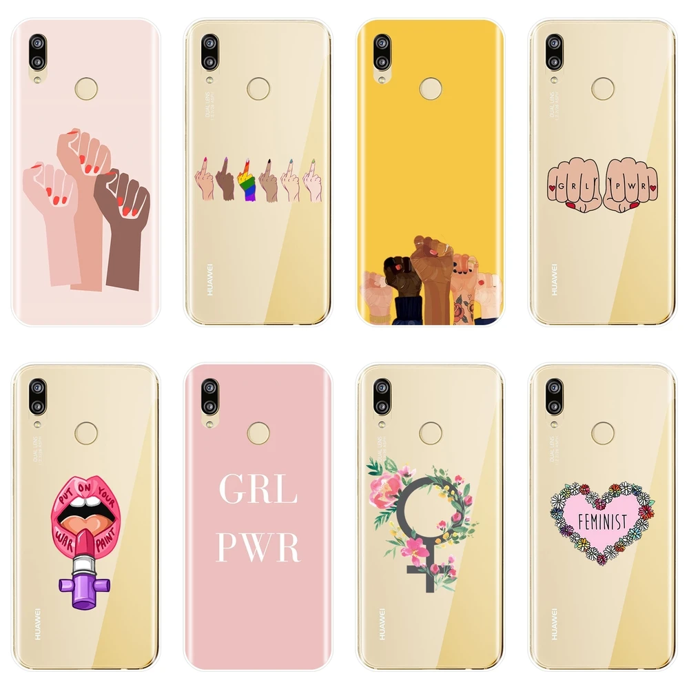 

Soft Silicone Phone Case For Huawei P9 P10 P20 Lite Pro Plus P Smart Feminist Girl Back Cover For Huawei P7 P8 P9 Lite Mini 2017