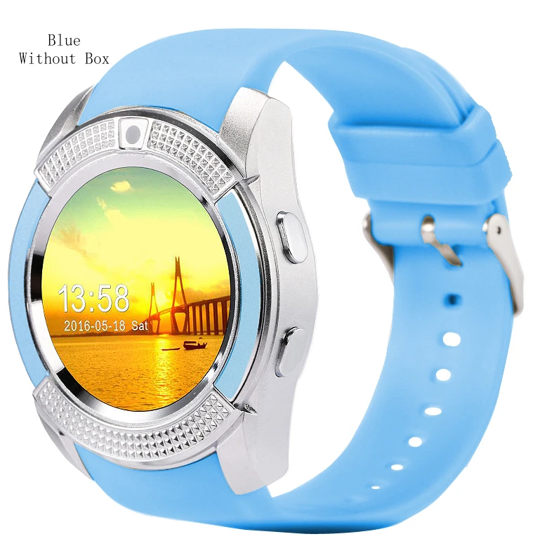 Full Circle HD V8 Smart Watch Camera SIM Wearable Device For Android Smartphone Support TF Card