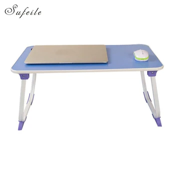 

SUFEILE Large Laptop Folding table floral multi-function folding desk Computer desk dormitory bed table D20