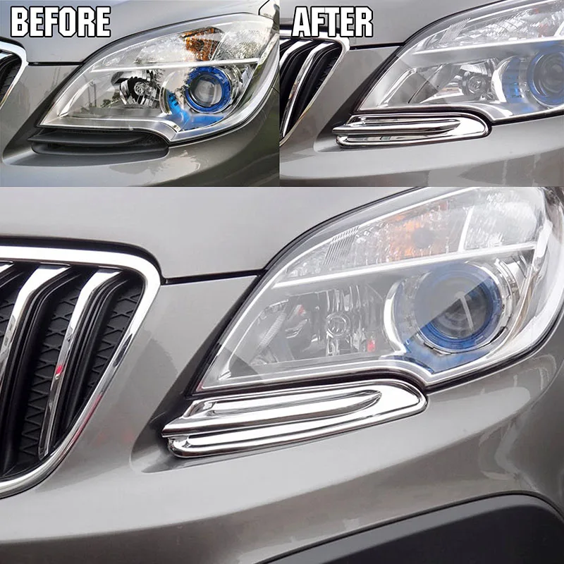 Хромированная накладка на передсветильник фару для Opel Vauxhall Mokka / Buick Encore переднюю