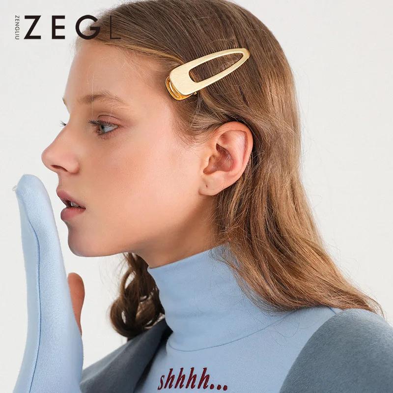 

ZEGL new ins bangs clip hairpin bb clip Korean simple clip headdress adult net red hair jewelry