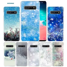 Рождественская снежинка чехол для samsung Galaxy S10 5G S10e S9 S8 M30 M20 M10 J4 J6 плюс J8 Note 8 9 прозрачный жесткий чехол из пк для телефона