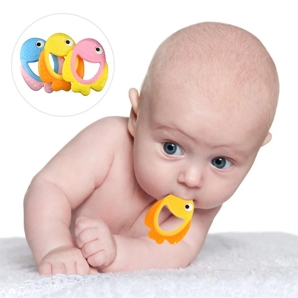 سلامة DIY لوازم الطفل سيليكون عضاضة سمكة المهرج شكل عضاضة أسنان من السيليكون الغذاء الصف الطفل العناية بالأسنان