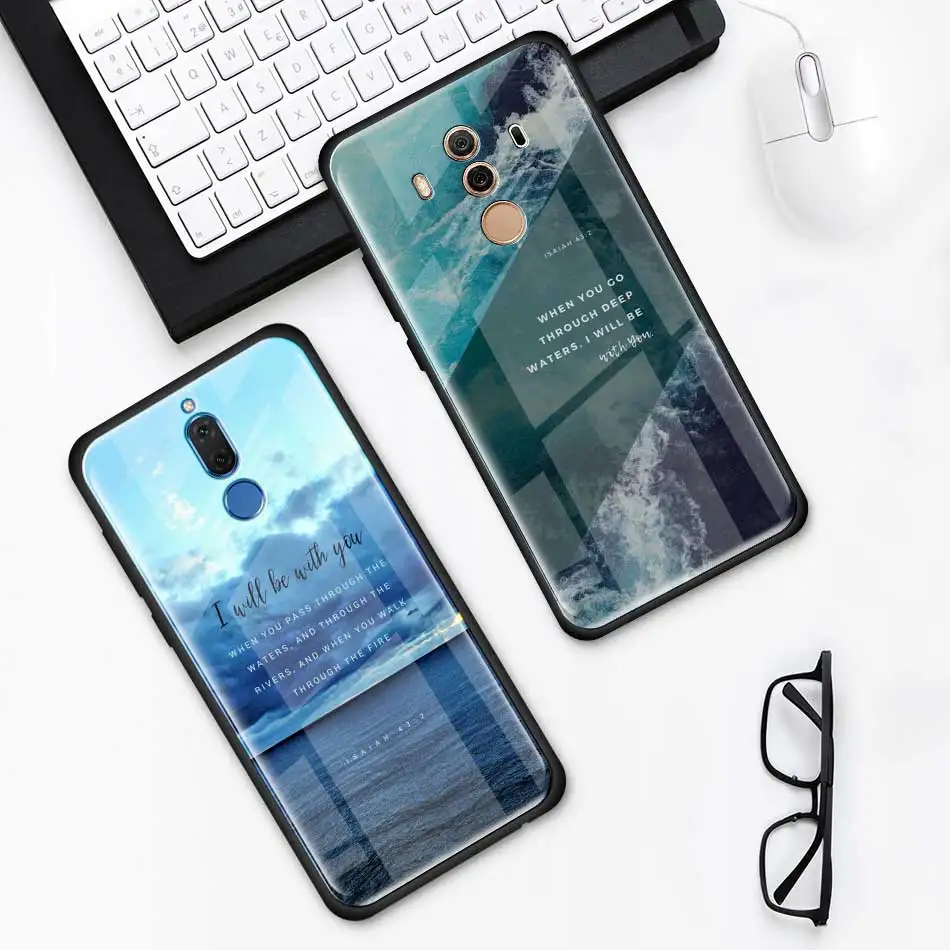 Чехол из закаленного стекла Bible verse для Huawei P30 P40 Pro Plus P20 Lite P Smart 2019 Nova 5i 5T 5z 7i