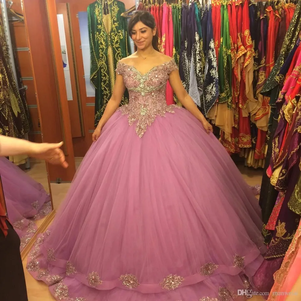 

Gorgeous Quinceanera Dresses Beaded Ruffled Organza Floor Length Ball Gown Custom Made