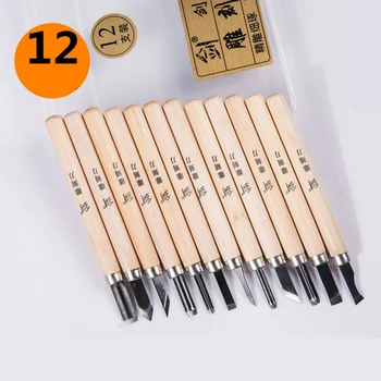

12pcs/lot Wood Carving Tool Kit Craft Sculpture Engraving Knife Gereedschap Herramientas Madera