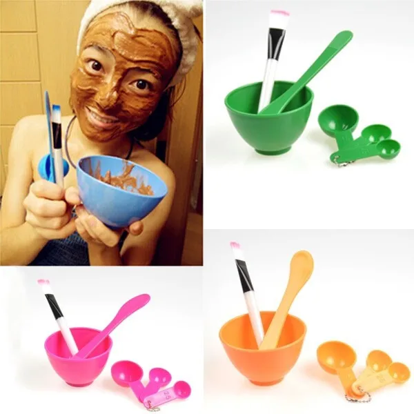 

Free Shipping 6in1 Ladies DIY Beauty Makeup Facial Face Mask Mixing Bowl Brush Spoon Stick Set Kits Tool 2016 Hot Sales