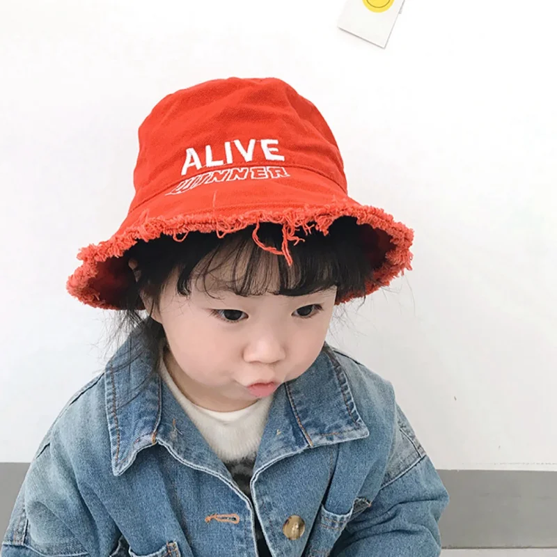 

New Baby Street Dance Hip Hop Hat Summer Baby Hat for Boys Girls Print Letter Cap Beach Bucket Girls Hats Muts