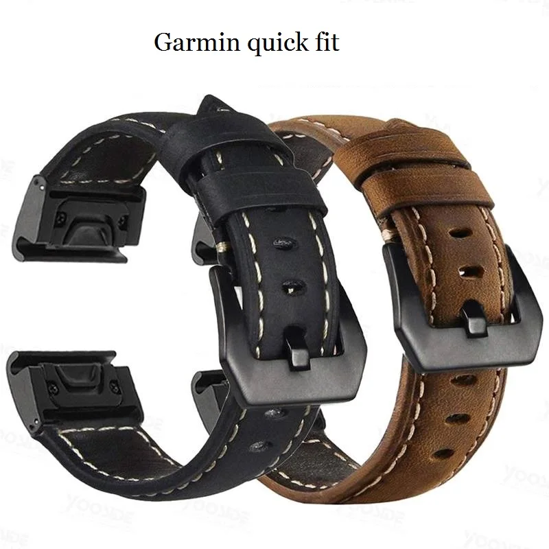 

Fenix 5X Band 26mm Quick Fit Genuine Leather Watch Band Strap for Garmin Fenix 5X/5X Plus/Fenix 3/D2/Descent Mk1