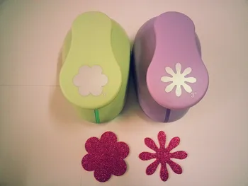 

free shipping 1pc flower and 1pc daisy Crafting Scrapbook punch with 3 inch Paper Punches eva foam punch for DIY